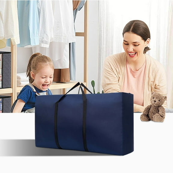 Large Heavy-Duty Storage Bag with Double Zipper - Tear-Resistant PVC & Polyester Fabric - Easy to Carry & Store - Protects Items from Sunlight - Spacious Design for Bulky Items