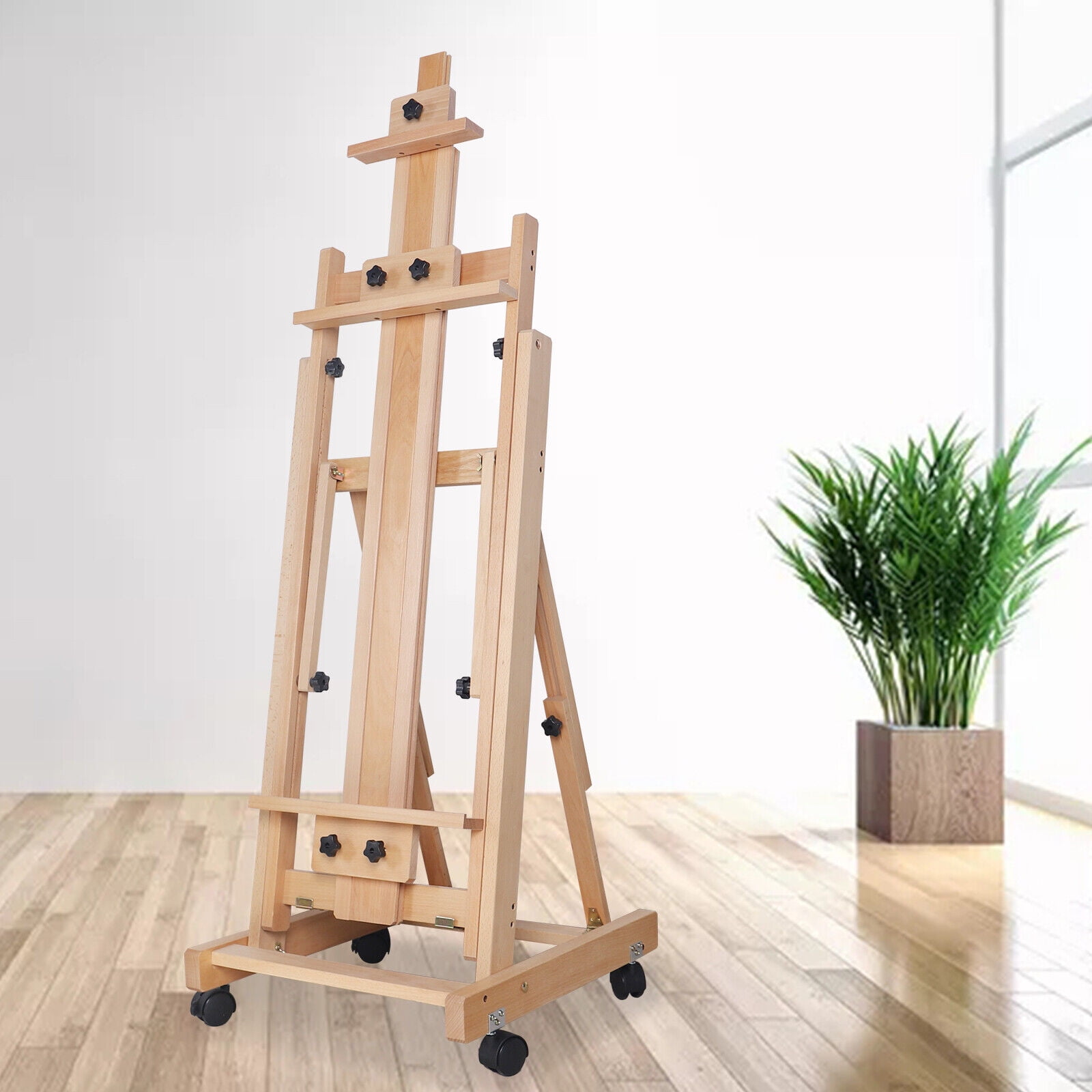 uyoyous Adjustable Height Wood A-frame Art Easel Stand for Painting