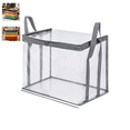 thumbnail image 1 of Large Heavy-Duty Thick Plastic Clear Storage Bag, 10x13x10 Inch Clear Moving Bags with Zipper, Stackable Foldable Bins Totes Bags with Lids for College Dorm Packing Home Organization(Gray-M), 1 of 9