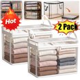 thumbnail image 1 of Large Heavy-Duty Thick Plastic Clear Storage Bag for Clothes, 15"x12.4"x9.8" Moving & Storage, Thick Clear Storage Bags, With Handles & Zippers | Home, Travel & Camping, 1 of 8