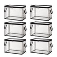 thumbnail image 1 of Large Heavy-Duty Thick Plastic Clear Storage Bag for Clothes, Moving & Storage, Thick Clear Storage Bags, Stackable Foldable Bins Totes Bags, With Reinforced Handles & Zipper (6PC), 1 of 10