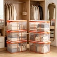 thumbnail image 1 of Large Heavy-Duty Thick Plastic Clear Storage Bags for Linens & Towels, Oversized Bags with Dual Seal, Clutter-Free Home Organization, 1 of 7