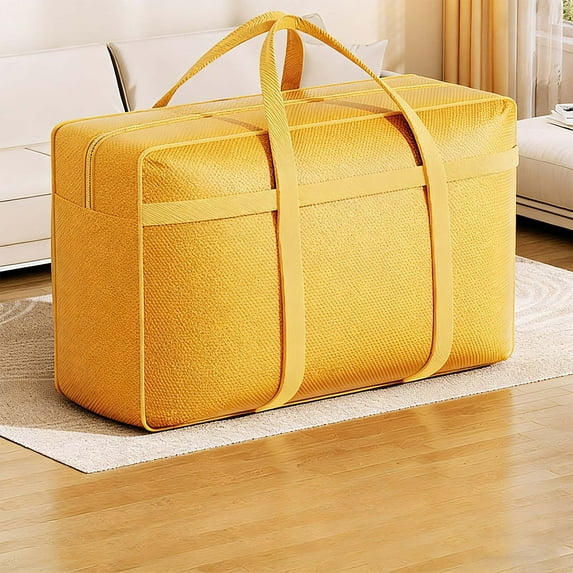 Large Heavy Duty Waterproof Storage Bag for Clothing, Travel & Moving - Reinforced Handles, Oversized 39x23 Inches, Holds Blankets Comforters Home Organization Dorm
