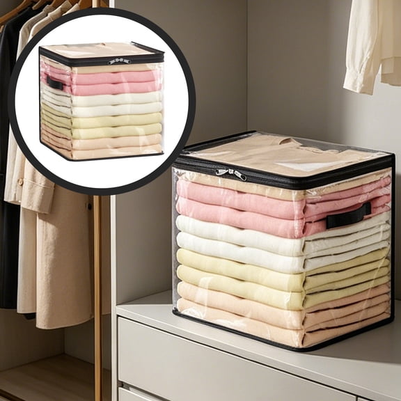 Large Heavy DutyThick Plastic Storage Box With Hinged Lid High Capacity Organizer Perfect For Home Camping Travel Attic And Moving