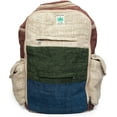 thumbnail image 1 of Large Hemp Backpack - Eco Friendly Unisex Rustic Bag Durable by Freakmandu (  White, Green, Blue ), 1 of 9