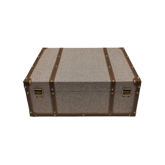 Large Herringbone Suitcase Decorative Box by Ashland