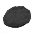 thumbnail image 1 of Large Herringbone Wool Blend Newsboy Cap - M - Charcoal, 1 of 1
