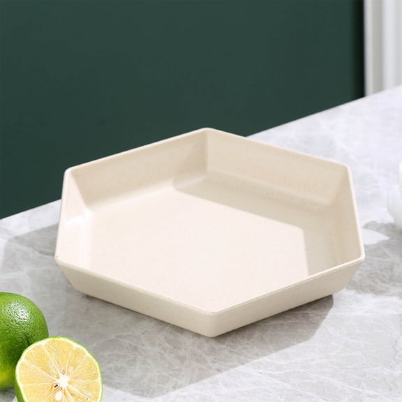 Large Hexagonal Plastic Serving Tray, Candy, Fruit & Snack Platter for Parties and Home