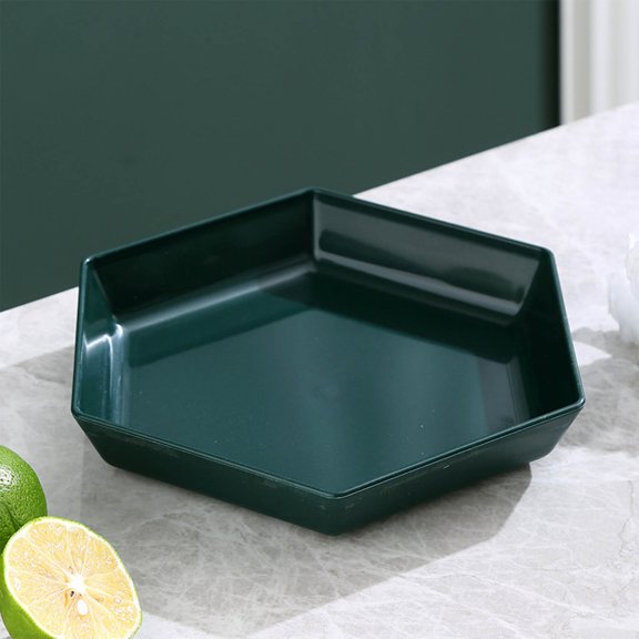 Large Hexagonal Plastic Serving Tray, Candy, Fruit & Snack Platter for Parties and Home