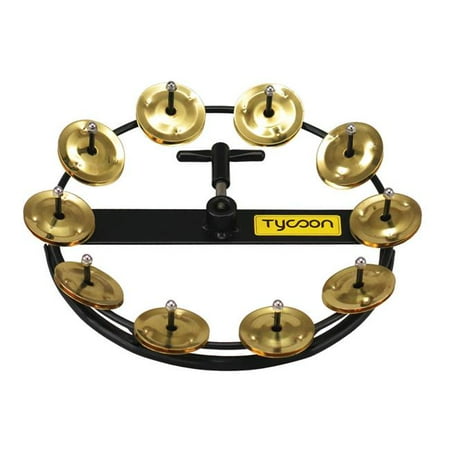 Large Hi-Hat Tambourine with 10 Pair of Jingles