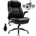 Large High Back Office Chair Adjustable Lumbar Support, Flip Up Arms