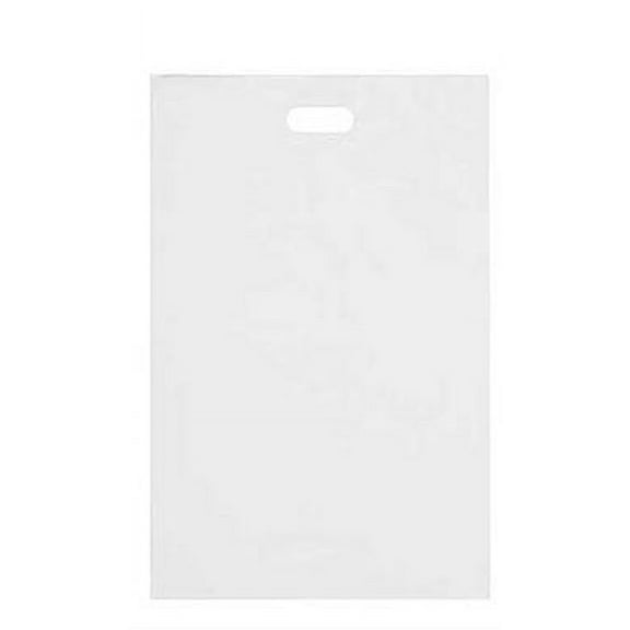 SSWBasics Large High Density White Plastic Merchandise Bags - 15W x 4D x 24H -