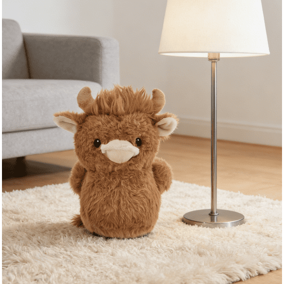 Large Highland Cow Duck Plush, Easter Gift for Women Men, Birthday Present, Home Decor