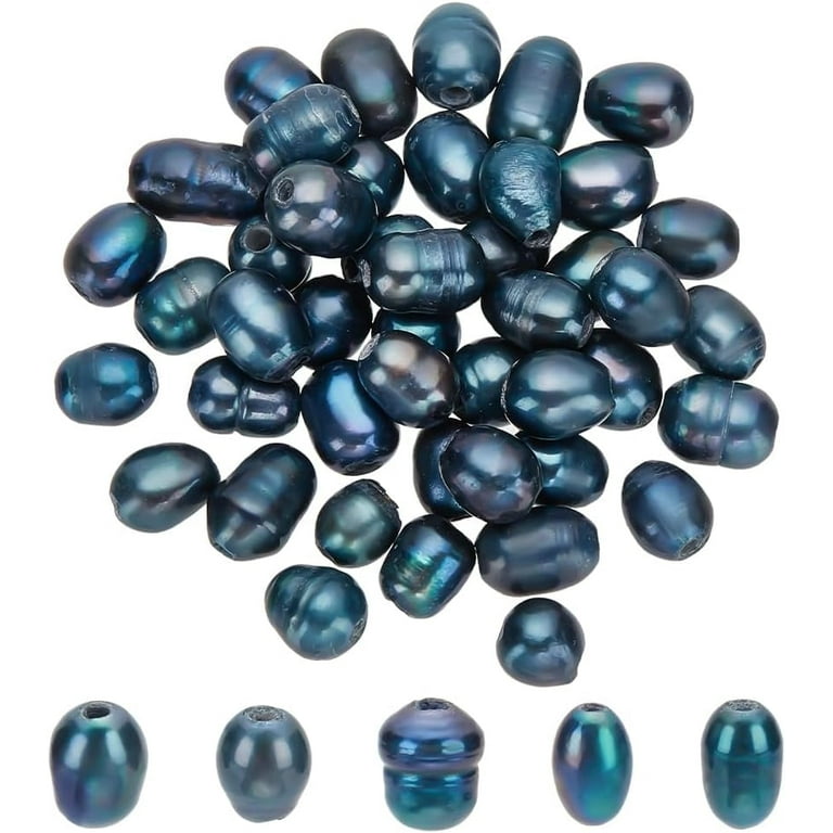 Dark Blue Dyed Cultured Freshwater Pearl Necklace Fine Silver Plate Dark Blue Dyed Cultured Freshwater Pearl Necklace Fine Silver Plate