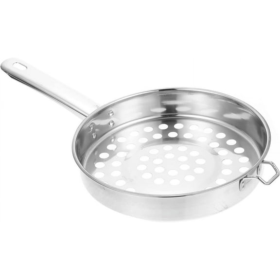 Large Hole Stainless Steel Mesh Strainer Handheld Cooking Colander for Pasta Fruits and Vegetables Kitchen Gadget for Easy Draining and Rinsing