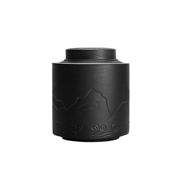 Large Home Tea Storage Ceramic Sealed Tea Canister With Lid For Kitchen Counter, Pantry