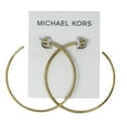 thumbnail image 1 of Michael Kors Brass Large Hoop Earrings for Women, Color: Gold (Model: MKJ4161710), 1 of 5