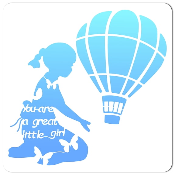 Large Hot Air Balloon Stencils 12x12 Inch Butterfly Stencil Reusable Template Decoration