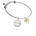 thumbnail image 1 of Large Hot Blue Birthday Crystal Gold Tone Heart - Bible Verse Psalm 46:10 Glass Dome Bangle Bracelet, 1 of 1