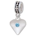thumbnail image 1 of Large Hot Blue Birthday Crystal Heart - Cross Charm Bead, 1 of 1