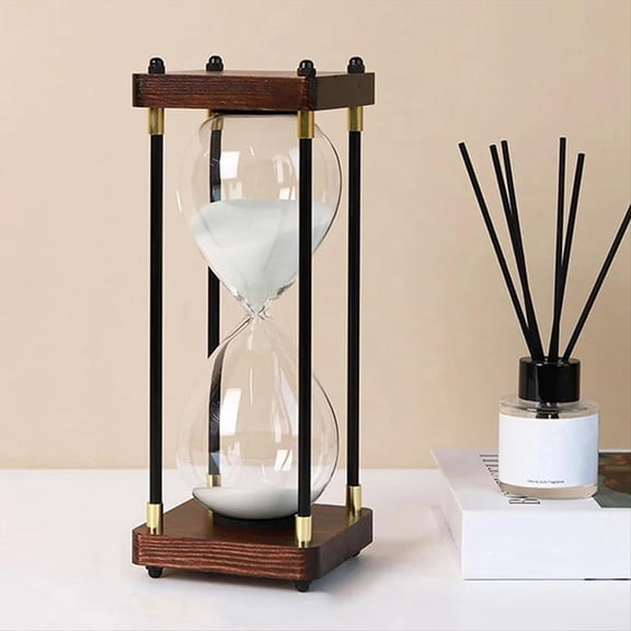 Large Hourglass 60 Minutes, Hourglass, Rainbow Glass Hourglass, Gift Hourglass, for Home, Desk,Black