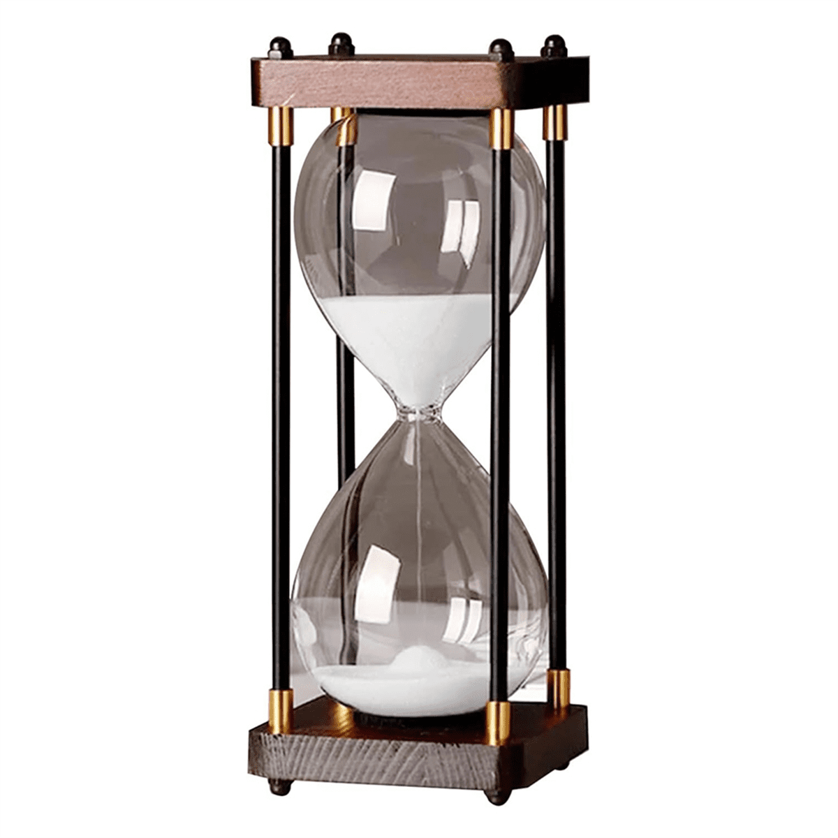 Large Hourglass 60 Minutes, Hourglass, Rainbow Glass Hourglass, White