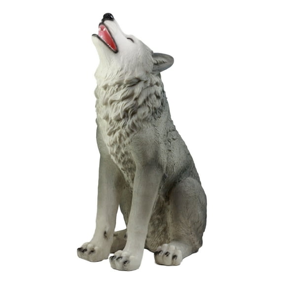 Large Howling Wolf Statue 18"H Mysterious Cries Of The Night Wolf Totem Spirit