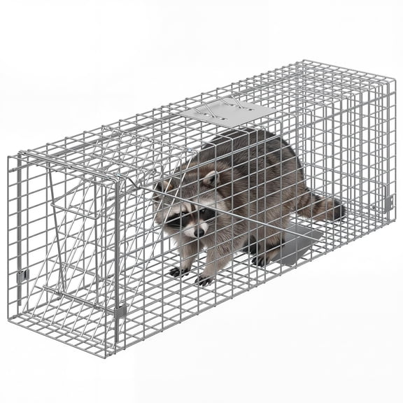 Large Humane Live Animal Trap Cage-Collapsible Steel Sensitive Trigger Carry Handle 25.4*30.5cm