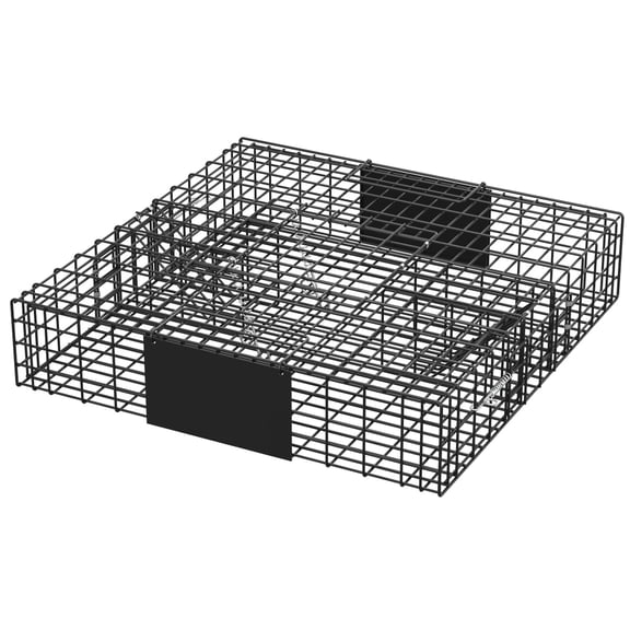 Large Humane Live Animal Trap Cage-Collapsible Steel Sensitive Trigger Carry Handle 61*13cm Square 24*24*5 in