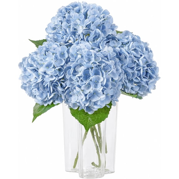 Large Hydrangea Artificial Flowers,20 inch Latex Real Touch Hydrangeas Lifelike Hydrangea Flower for Home Wedding Bouquets Centerpieces Party Living Room Decoration