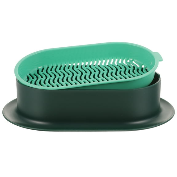 WHAMVOX Hydroponic Cat Grass Planter Box for Home Use Made of Plastic Dark Green 7.5x4.5 Inches