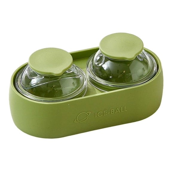 Large Ice Ball Mold 2 Inch Sphere Silicone Ice Cube Tray with Lid for Whiskey Cocktails