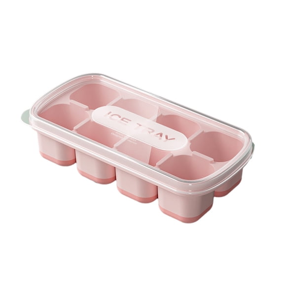 Large Ice Block Tray, Food Grade Ice Cube Maker for Home Refrigerator, Homemade Ice Block Mold for Ice Cream, Reusable Ice Box for Freezer