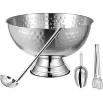 Large Ice Bucket for Parties -  Huge Punch Bowl with Ladle - Bucket for Cocktail Bar - Lightweight Champagne Bucket with Scoop