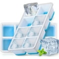 thumbnail image 1 of Large Ice Cube Molds, 2 Pack Silicone Large Square Ice Cube Trays with Lids BPA Free, Easy-Release & Stackable 1.8'' Big Ice Cube Tray for Freezer Cocktail Whiskey Coffee, 1 of 9