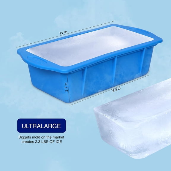 Large Ice Cube Molds 4Pcs Extra Size Silicone Bricks with Lids for Stackings Cold Plunge Kitchen