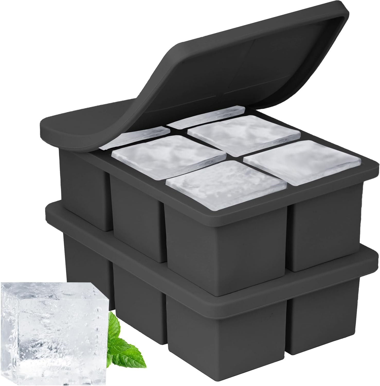 Gwindrise 2-Pack Soccer Ice Cube Molds 2.2" Large Silicone - View #11