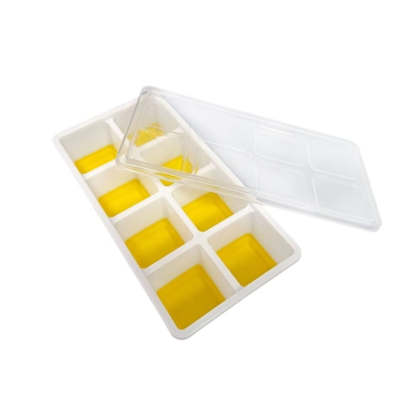 Large Ice Cube Tray, 8 Square Ice Cubes Molds for Freezer, Dishwasher Safe, Easy Release Stackable for Whisky Cocktails