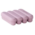 thumbnail image 1 of Large Ice Cube Tray Silicone Ice Cube Tray with Lid Purple Cylinder Ice Cube Mold for Freezer 4X4X1 in, 1 of 6