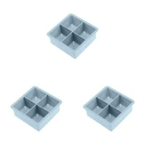 Large Ice Cube Tray for & - 2 Inch Big Square Silicone Ice Cube Molds with Lid - Old Fashioned Huge Ice Cubes for Whisky, Scotch - BPA Free & Stackable