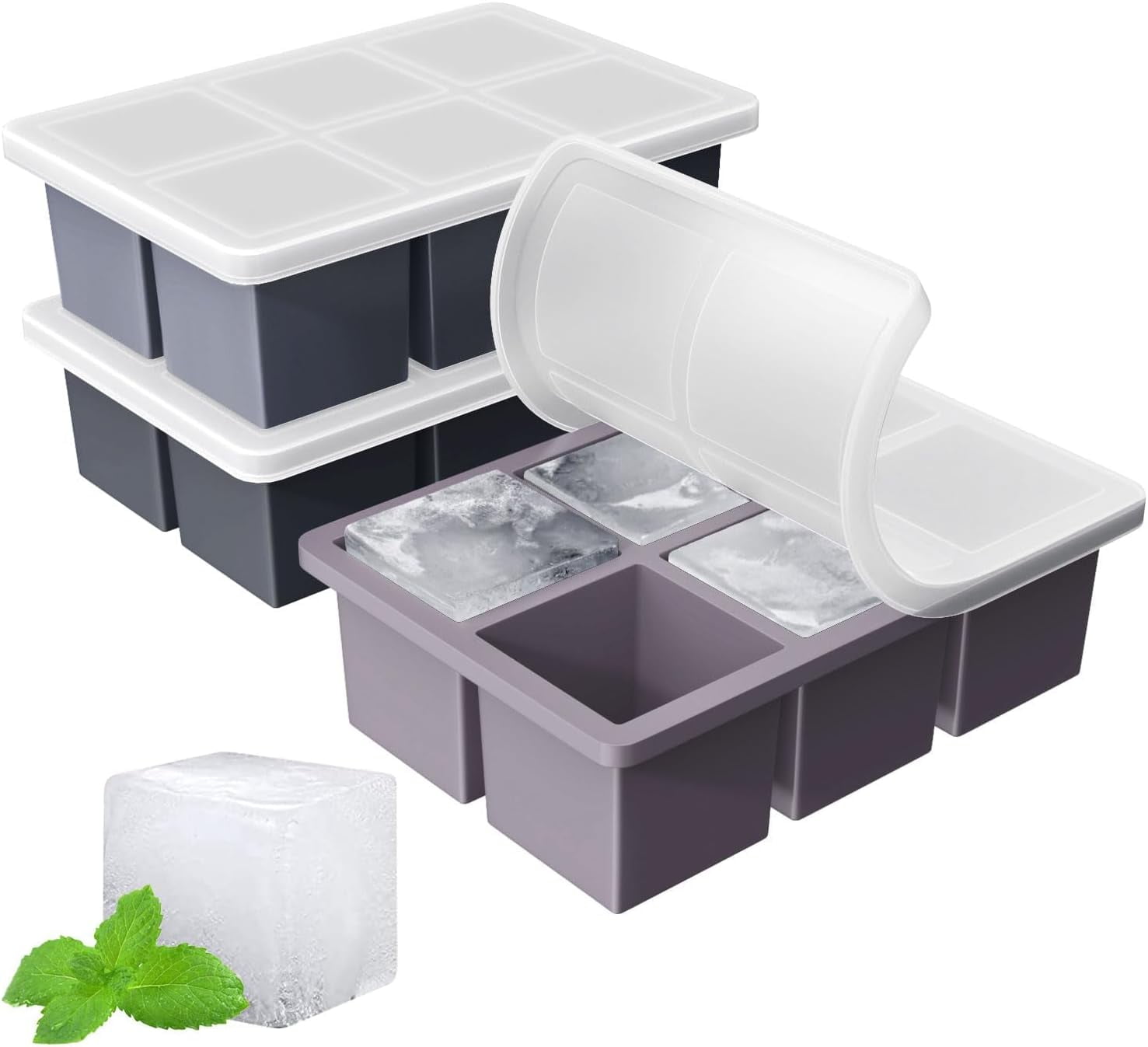 FDDBI Clear Ice Ball Maker - 2 Inch Sphere Ice Cube Tray With Insulated Box, Makes 8 Slow-Melting Ice Balls
