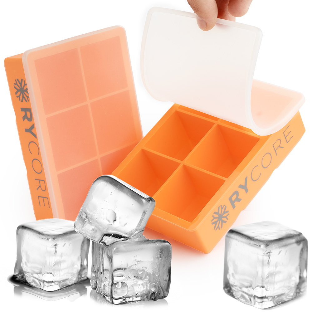 Komax Biokips Ice Cube Tray with Nospill Cover (Set of 4) BPA Free