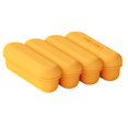 thumbnail image 1 of Large Ice Cube Tray with Lid Silicone Ice Cube Mold for Freezer Yellow 4X4X1 Inch Long Ice, 1 of 6