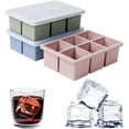 Large ice cube mold with lid furnsii 2 pack silicone big square ice