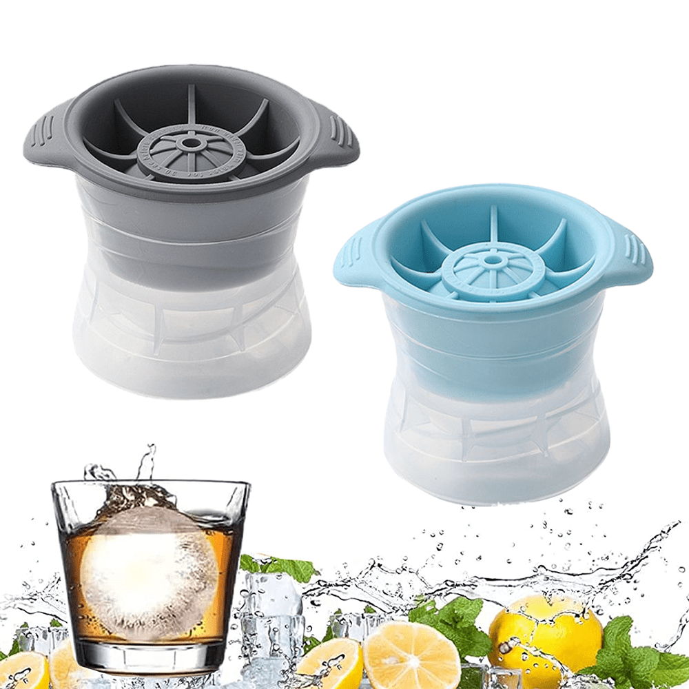 Large Ice Cube for Whiskey Cocktails and Soft Drinks,Slow Melting,Long  Lasting Chilled - grey 