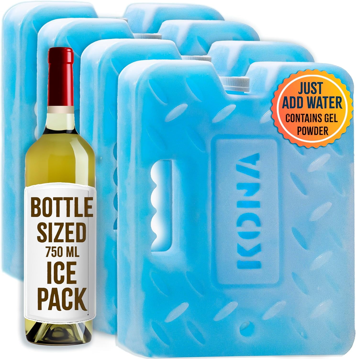Large Ice Pack for Coolers [Blue Ice 4lb] Extreme Long Lasting Design