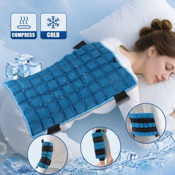 Large Ice Pack for Back Pain, 13x22 Inch Reusable Gel Hot Cold Therapy for Lumbar, Hips, Knee, Shoulder, Legs