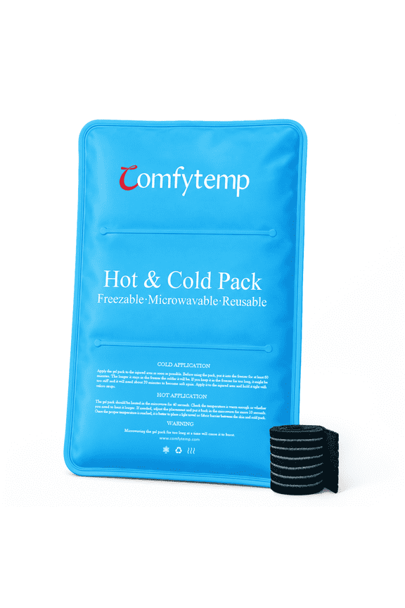 Large Ice Packs for Injuries, Comfytemp Reusable Hot Cold Pack Wrap for Back, Knee, Shoulder