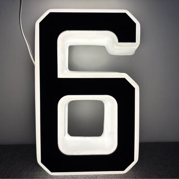 Large Illuminated House Numbers - Waterproof LED Address Sign with Time/Temp Display, Solar/Battery Powered Modern Outdoor Decor