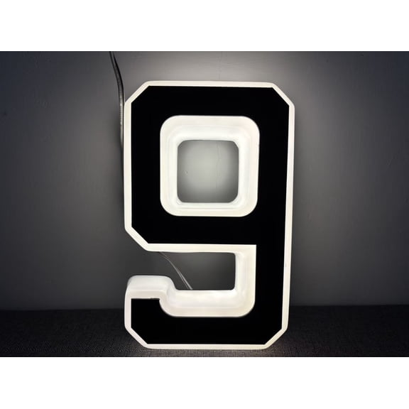 Large Illuminated House Numbers - Waterproof LED Address Sign with Time/Temp Display, Solar/Battery Powered Modern Outdoor Decor